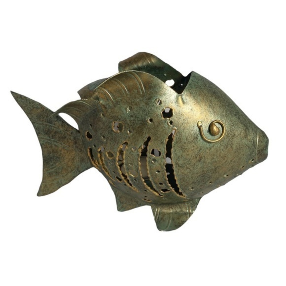 Metal Fish Decor Tea Lite Holder - Picture 2 of 4